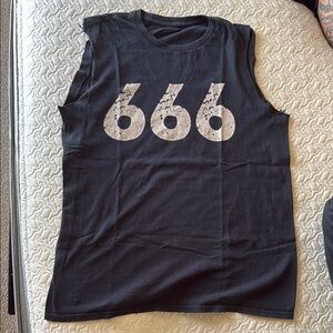 Black Sleeveless 666